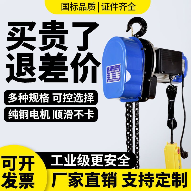 世友环链电动葫芦220V1吨2吨3吨5吨10吨家用电动葫芦倒链提升机