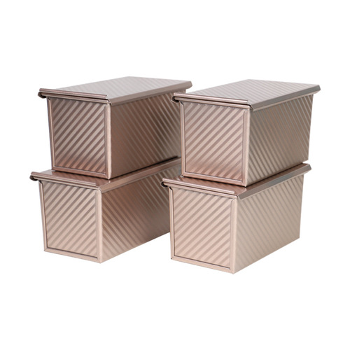 450g corrugated toast box with lid non-stick aluminum alloy toast mold carbon steel bread baking mold manufacturer wholesale