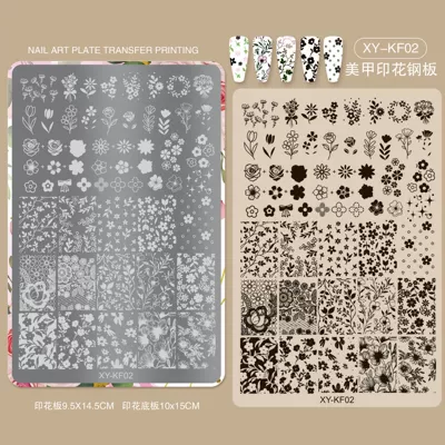 Popular Nail Art Printing Steel Dırnaq bəzəkləri - steel-plate-xy-kf-02