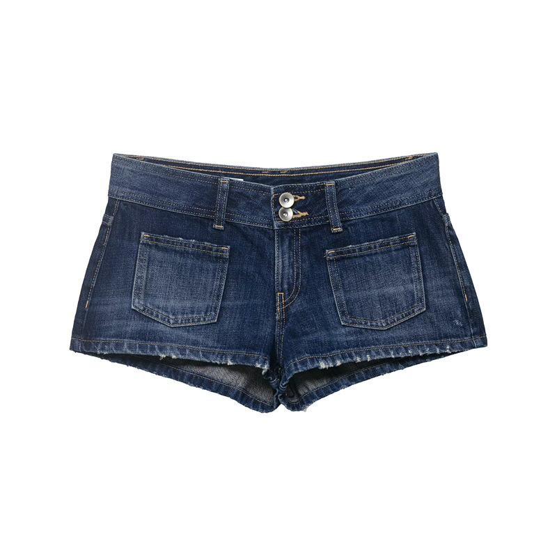 Foreign Trade Cross-Border 2026 New Style European and American Style Simple Low-Waist Mini Denim Shorts 0695001401 Foreign Trade Cross-Border 2026 New Style European and American Style Simple Low-Waist Mini Denim Shorts 0695001401