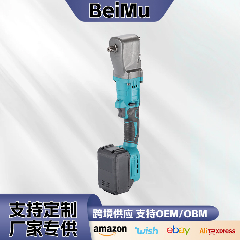 跨境无线便携角向舞台桁架无刷锂电棘轮扳手外贸90度电动直角扳手