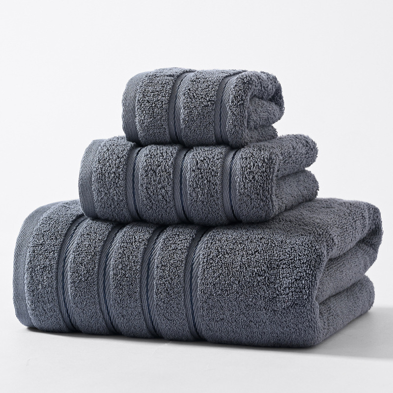 Cross-border wholesale TOWEL cotton towel bath towel square three-piece set cotton thickened bath towel cross-border wholesale