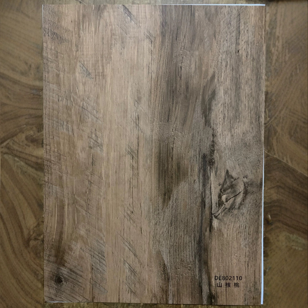 PVC橱柜衣柜移门哑光磨砂绒面肤感木纹吸塑膜PET木饰面闪点高光膜