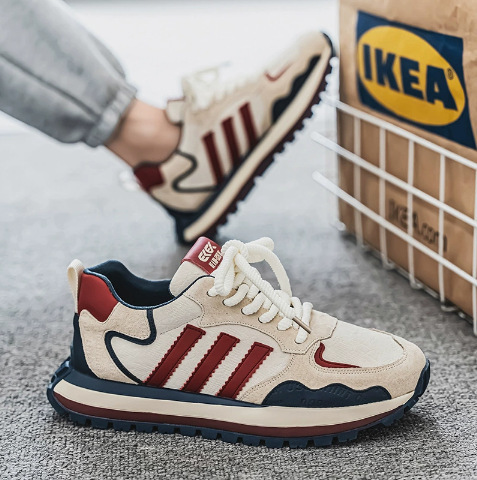 Three-pole sneaker Men's Four Seasons Men's Shoes Breathable Lightweight Forrest Gump Jogging Shoes Youth All-match Casual Torre Shoes Trendy