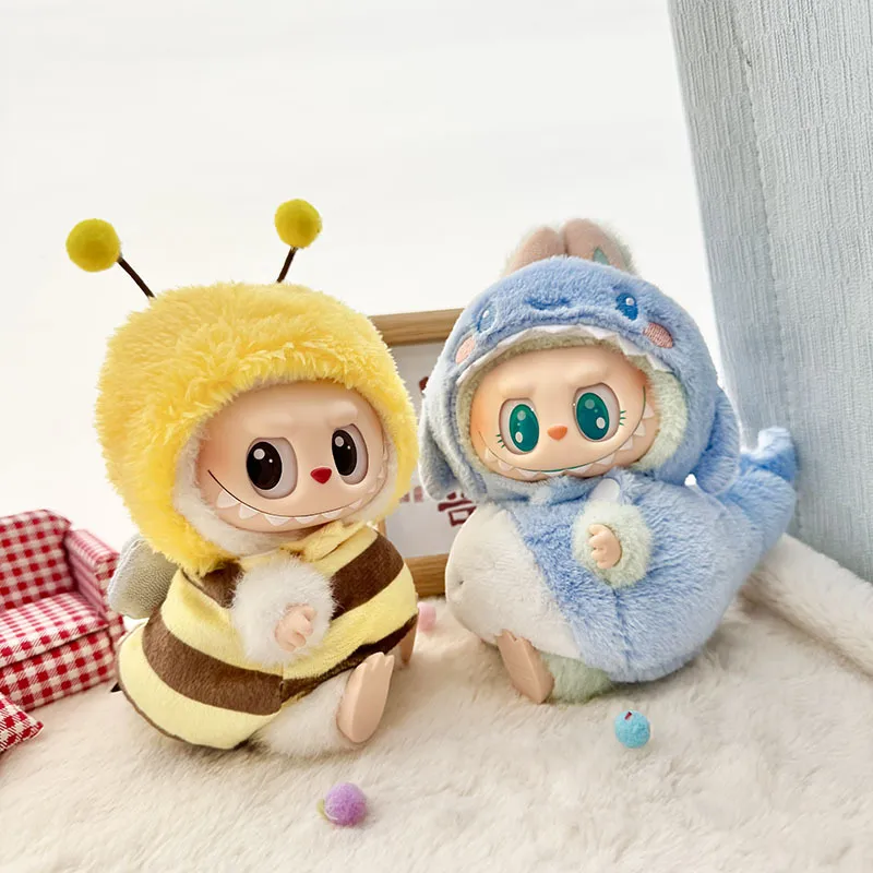 ラブブベビー服第一世代、第二世代、第三世代ビニールぬいぐるみペンダントラブブ人形服恐竜サメスーツベビー服|undefined