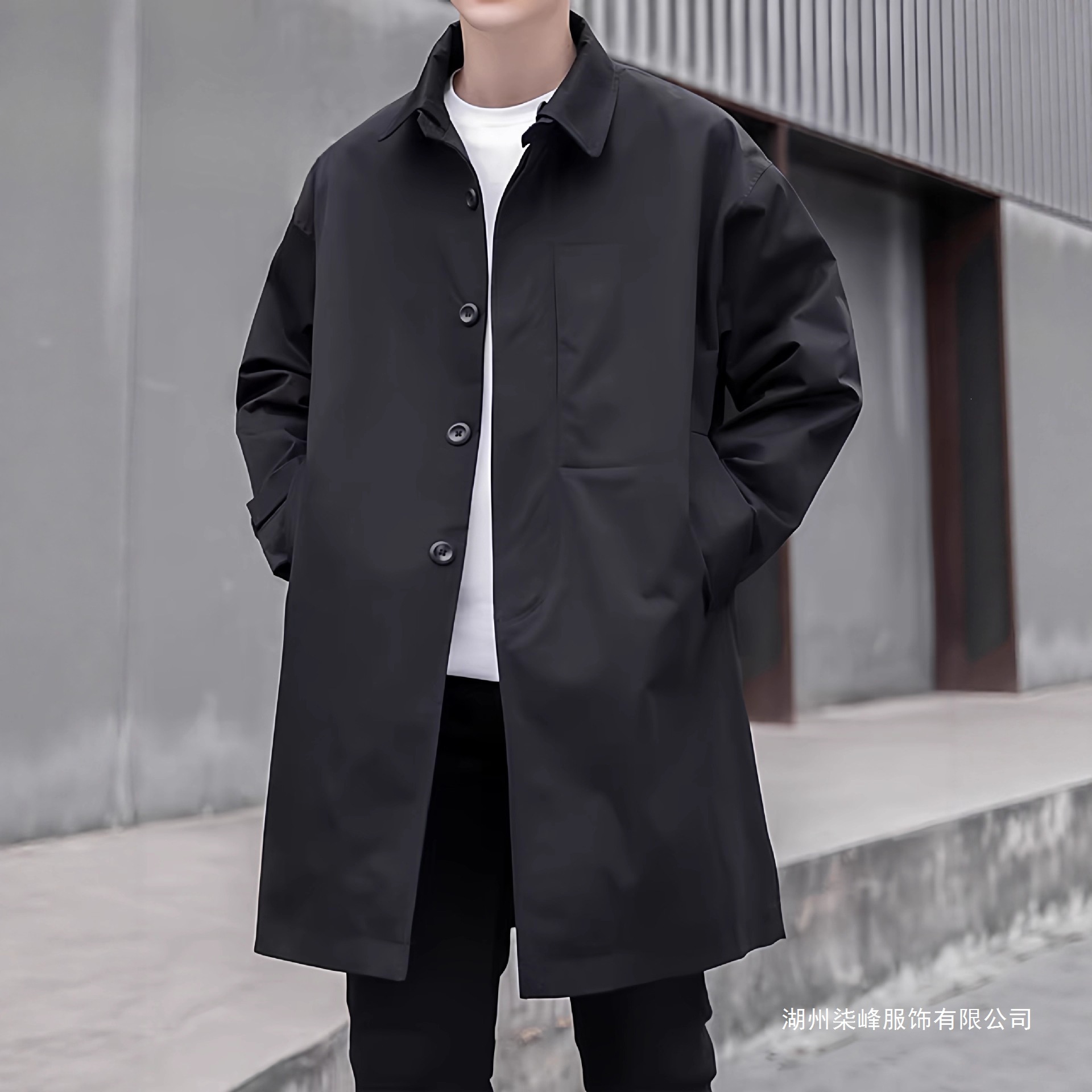 中长款风衣男春秋季2025新款潮流痞帅休闲男士大衣外套