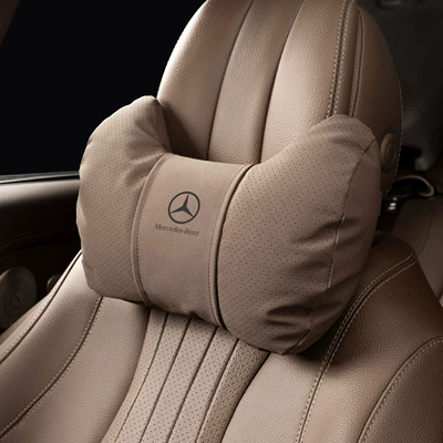 Suitable for Mercedes-Benz Headrest Glc260Lc-Class E300Lsab18 Car Neck Pillow Car High-End Cushion Seat (Headrest) - horn-style-chestnut-brown-mercedes-benz-headrest-single-pack