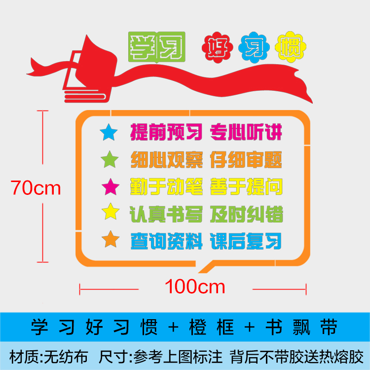 LW96班级公约班级文化墙面主题内容装饰墙贴教室布置材料中小学校