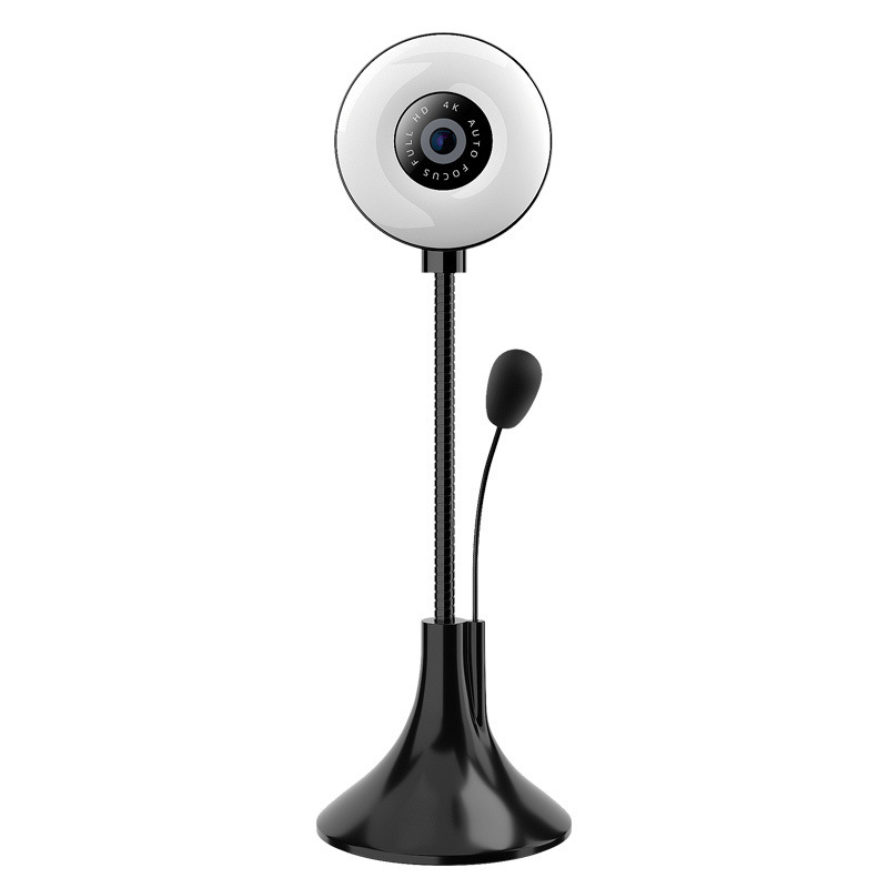 USB network computer camera intelligent live broadcast protection cover 4K 2K 1080p beauty fill light HD webcam