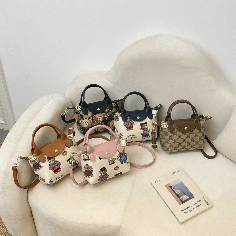 Katie Bear Women's Bag 2025 New Fashion Versatile Women's Bag Cartoon Cute Bear Bag Single Shoulder Crossbody Bag