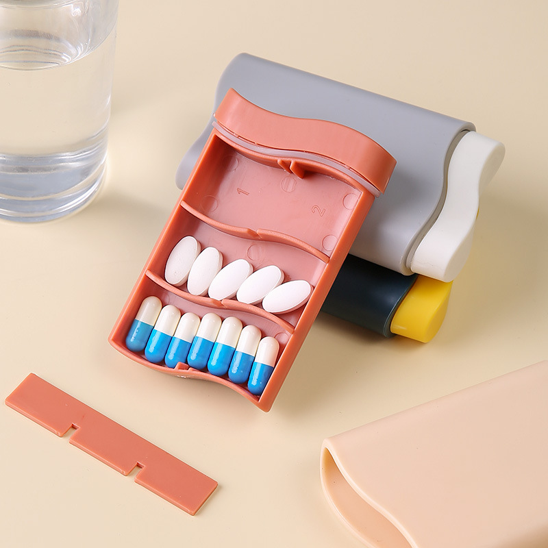 Portable mini -pill box travel for one week of medicine household…