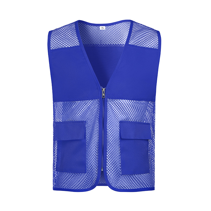 Nets de pesca transpirables voluntarios chaleco ropa de trabajo caballo clips impresión de malla publicidad voluntarios de bienestar público chaleco logotipo personalizado