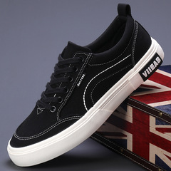 2024春季新款男鞋潮鞋男士帆布鞋韓版百搭潮流休閒鞋透氣時尚板鞋
