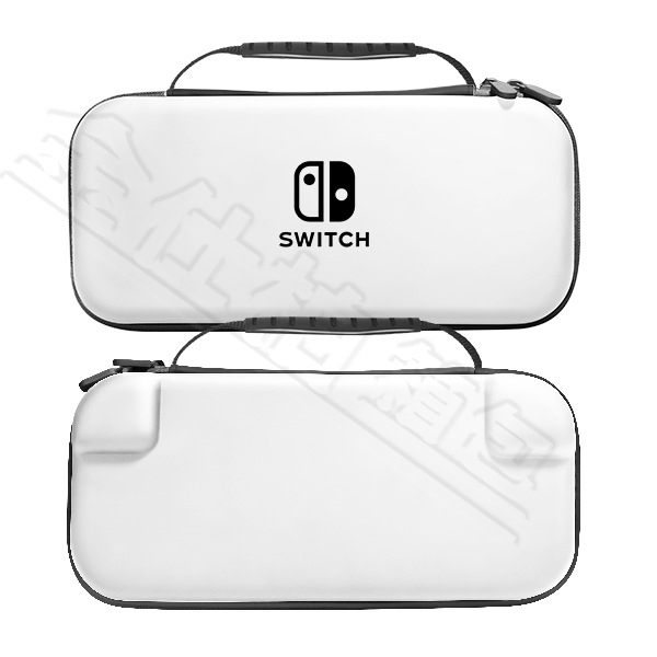 [휴대용 두 다리] 검정색 지퍼가 달린 흰색 가방