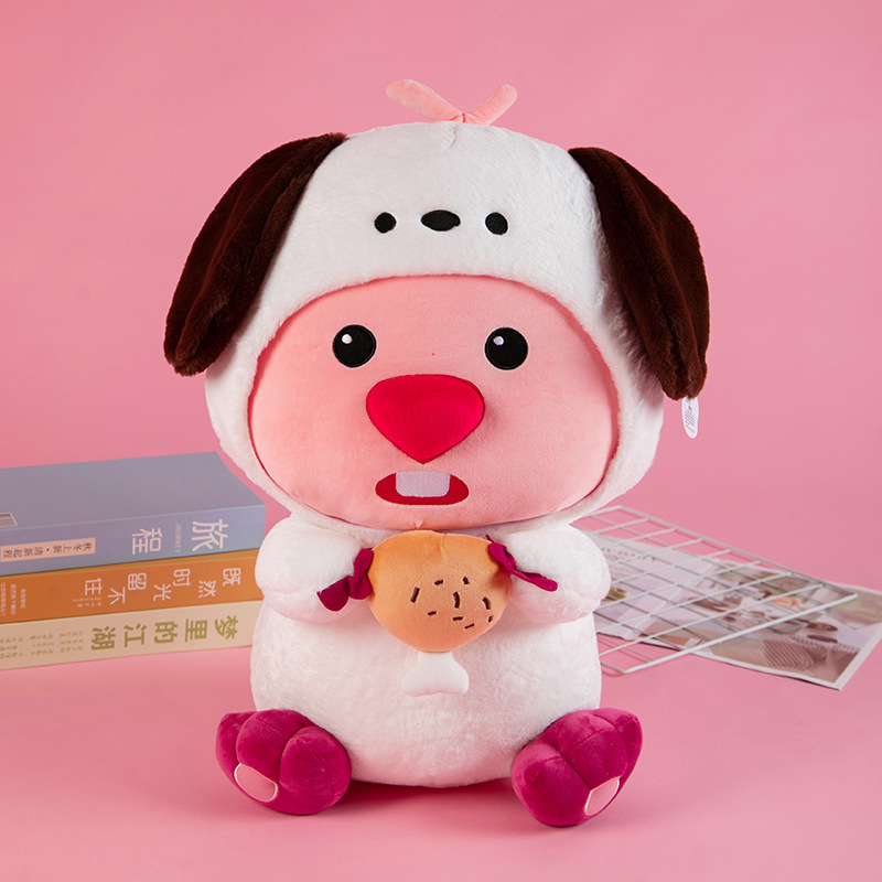 Popular en línea popular cross-dressing lindo Beaver Ruby loopy pargo asado muñeca de peluche de juguete ventas directas de la fábrica