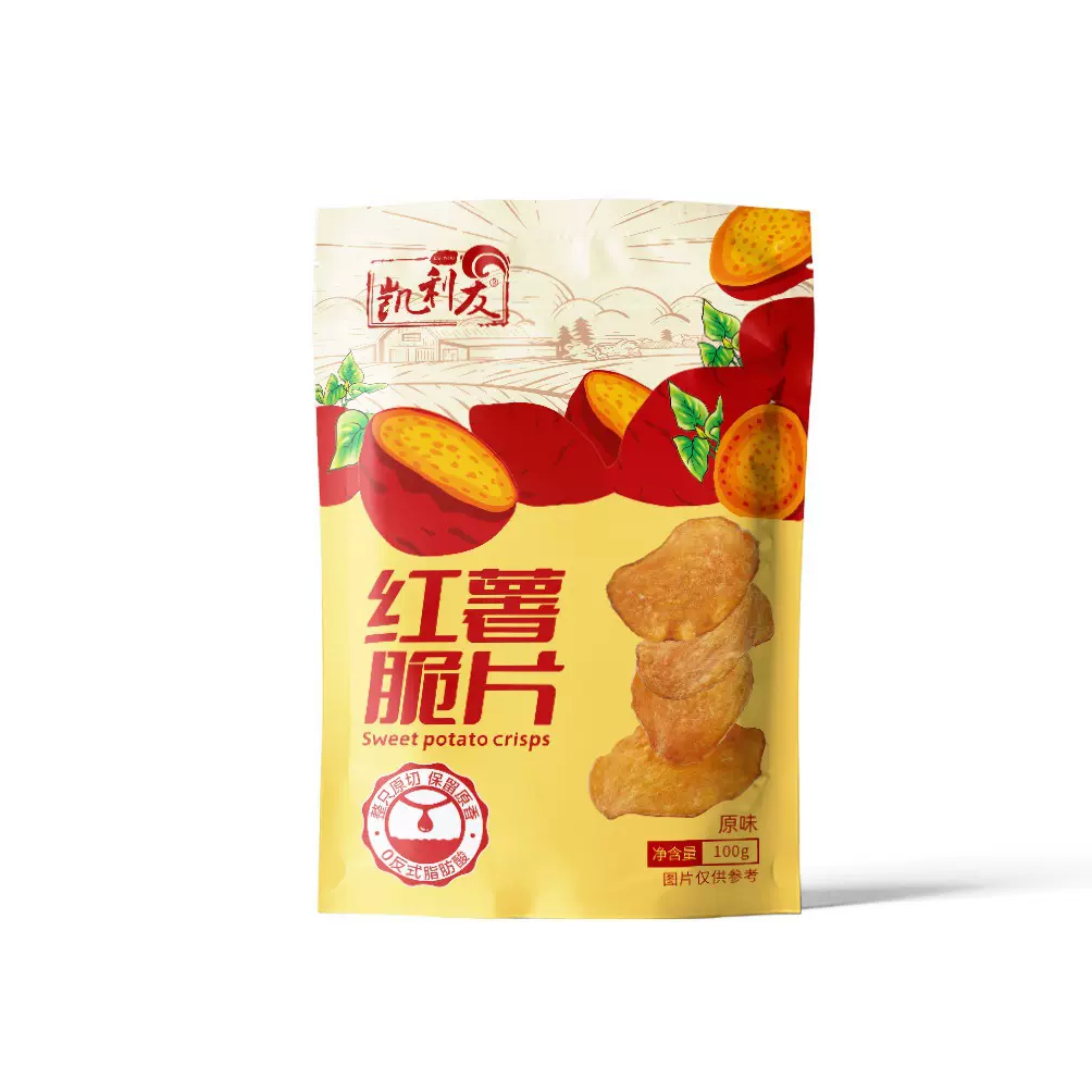 红薯片100克各种克重支持加工膨化定制贴牌批发代发蜂蜜红薯片