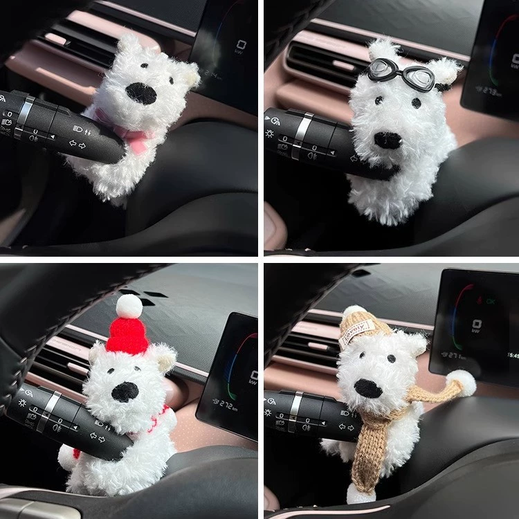 Западно-Хайлендский автомобильный экран украшение автомобиля с забором рулевого освещения стеклоочиститель куклы украшения рождественский подарок женщина