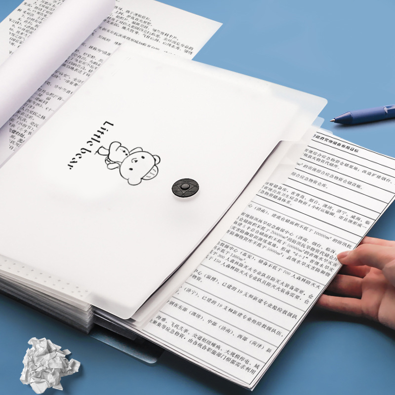 A4 carpeta de bolsa de órgano carpeta de papel de examen de estudiantes multicapa bolsa de almacenamiento de libros de información de gran capacidad bolsa de archivos de oficina
