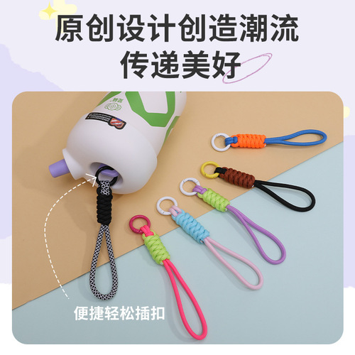 Ton bucket lanyard kettle cup large capacity fluorescent color sling schoolbag bucket mobile phone case fluorescent lanyard