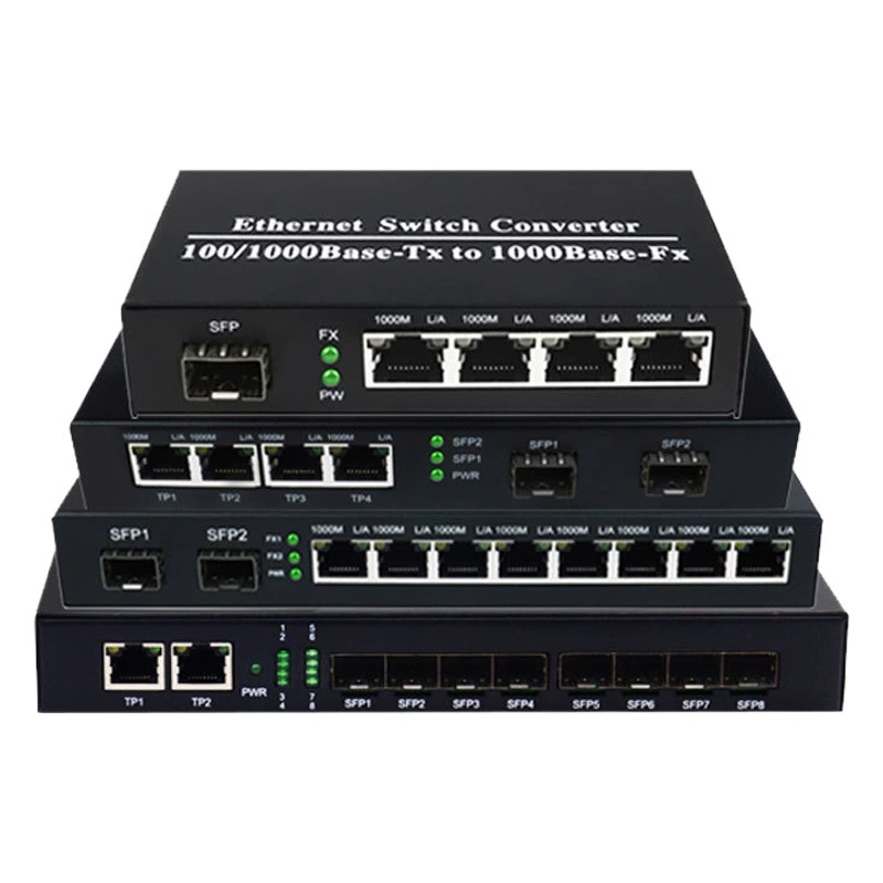 Светоэлектрический преобразователь 1 Свет 1 электричество 2/4/8 электричество 2 свет 4 электричество 16 Свет 24 светлый Приемопередатчик Волокна SFP одиночного режима LC
