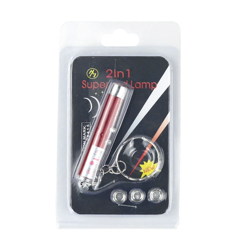 Интерактивная лазерная игрушка-удочка для кошек, USB/брелок, перезаряжаемая, случайный цвет