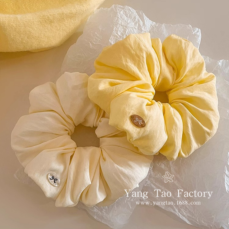 Puff ~ super tamaño arroz blanco nubes intestino grueso anillo de cabello femenino de alto nivel sensación de cabello universal atado cabello cuerda de cabello