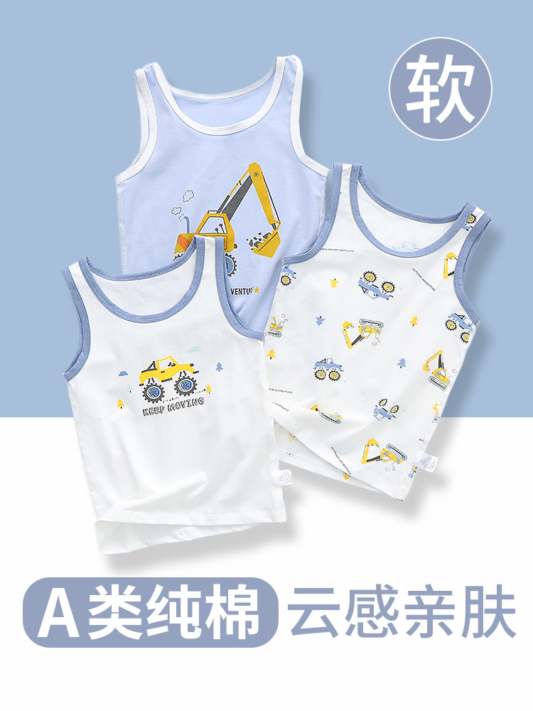 Cotton summer breathable T-shirt for boys