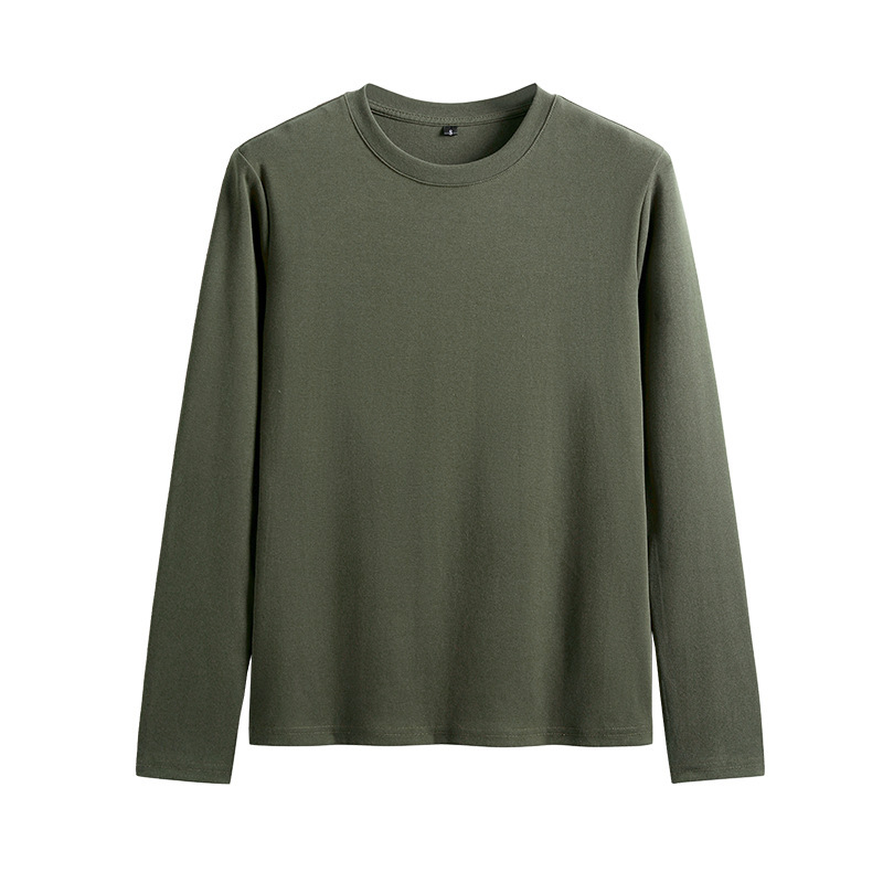 ママのファッショナブルなボトリングシャツ、女性の春と秋の新しい長袖Tシャツ、ラウンドネック、スリムフィットインナートップ、秋服|undefined