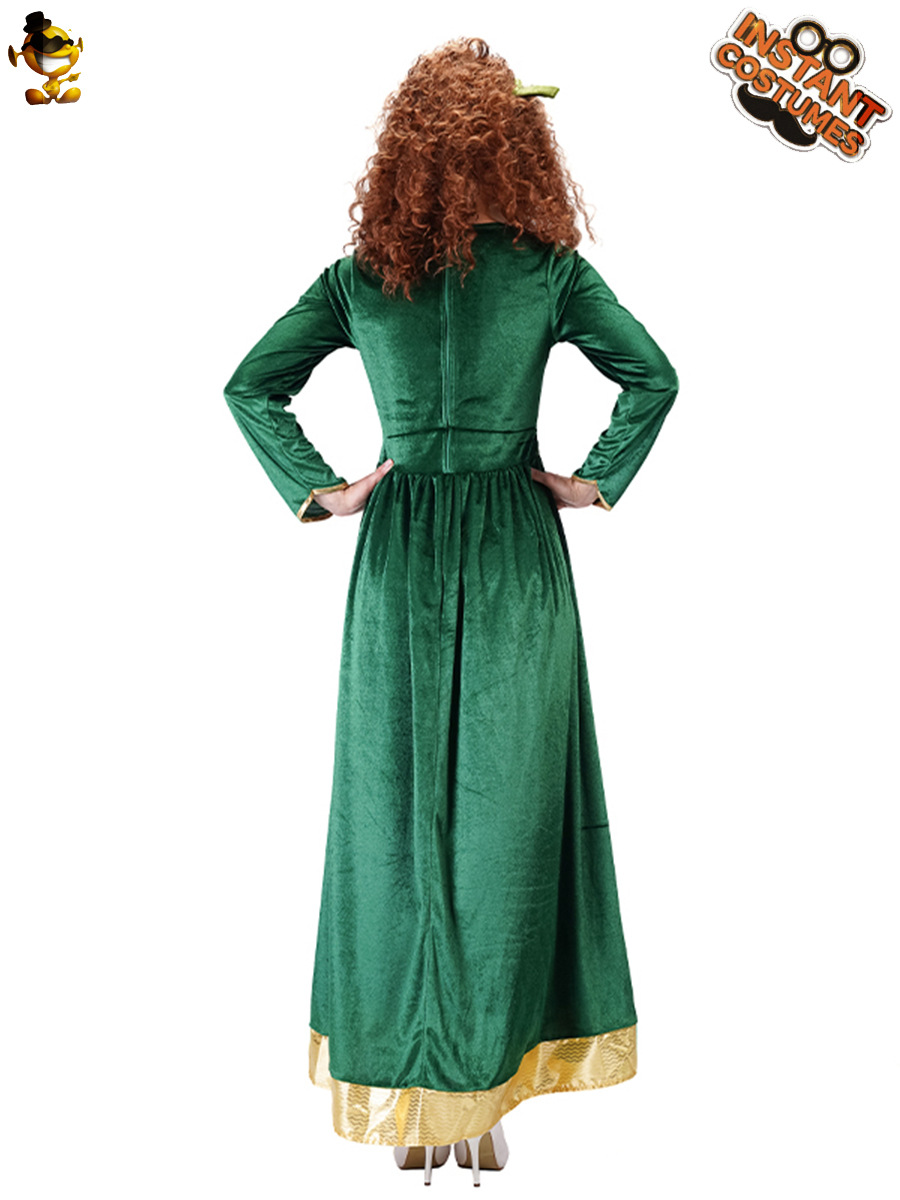 Nuevo Renacimiento Medieval princesa de terciopelo oro vestido largo traje etapa juego rol