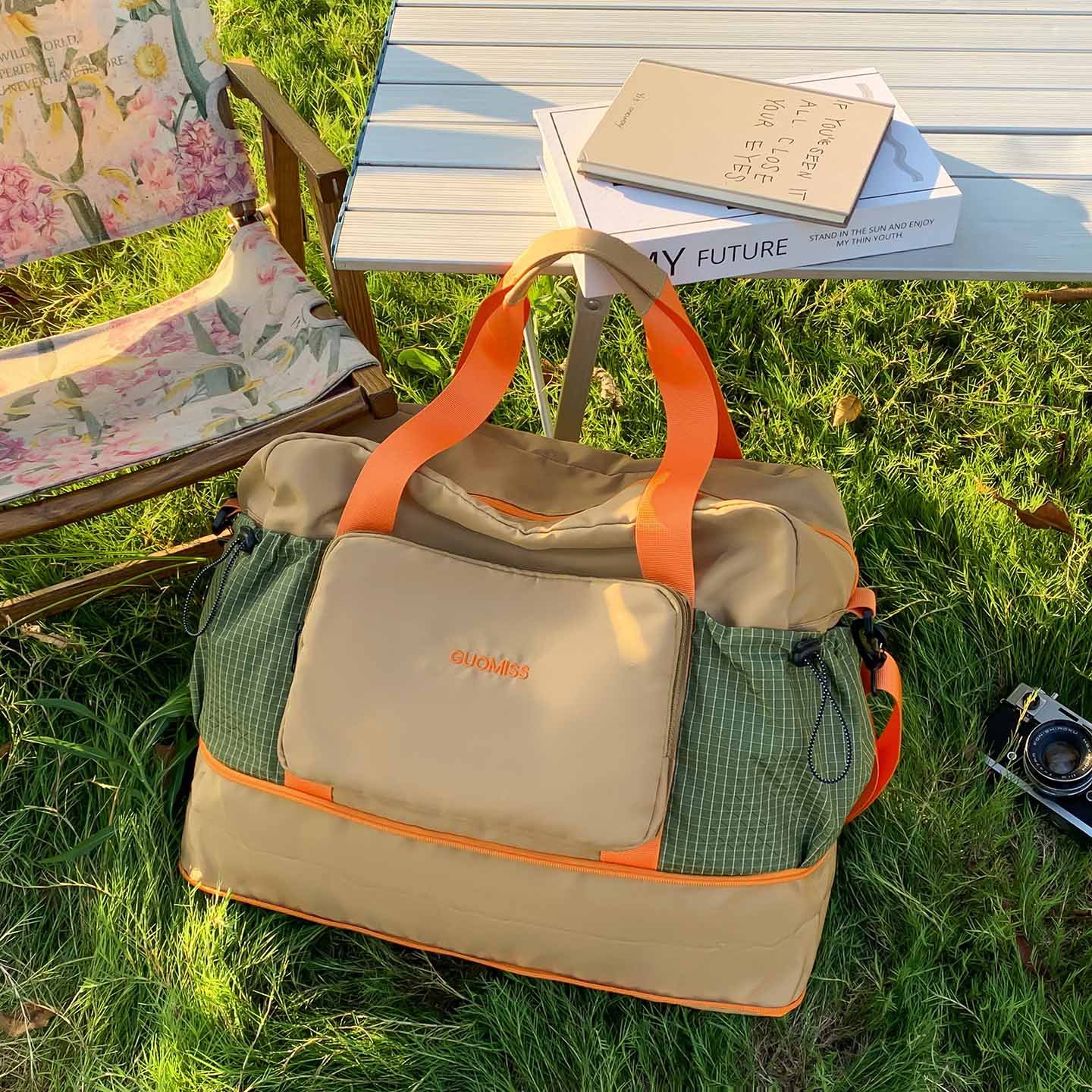 Nueva bolsa de viaje de gran capacidad de separación seca y húmeda bolsa de ejercicio bolsa de viaje corto portátil bolsa de equipaje de alto valor facial