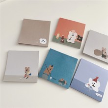 韩国ins同款便签本卡通咪咪熊柿子椒熊便签纸无粘性笔记本