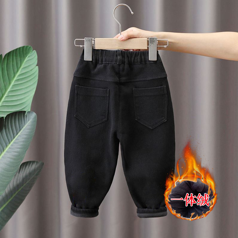 Jeans para niños más vello versátil nuevo otoño y invierno para hombres, ropa de invierno para niños, ropa de invierno para niños, pantalones para niños image 9