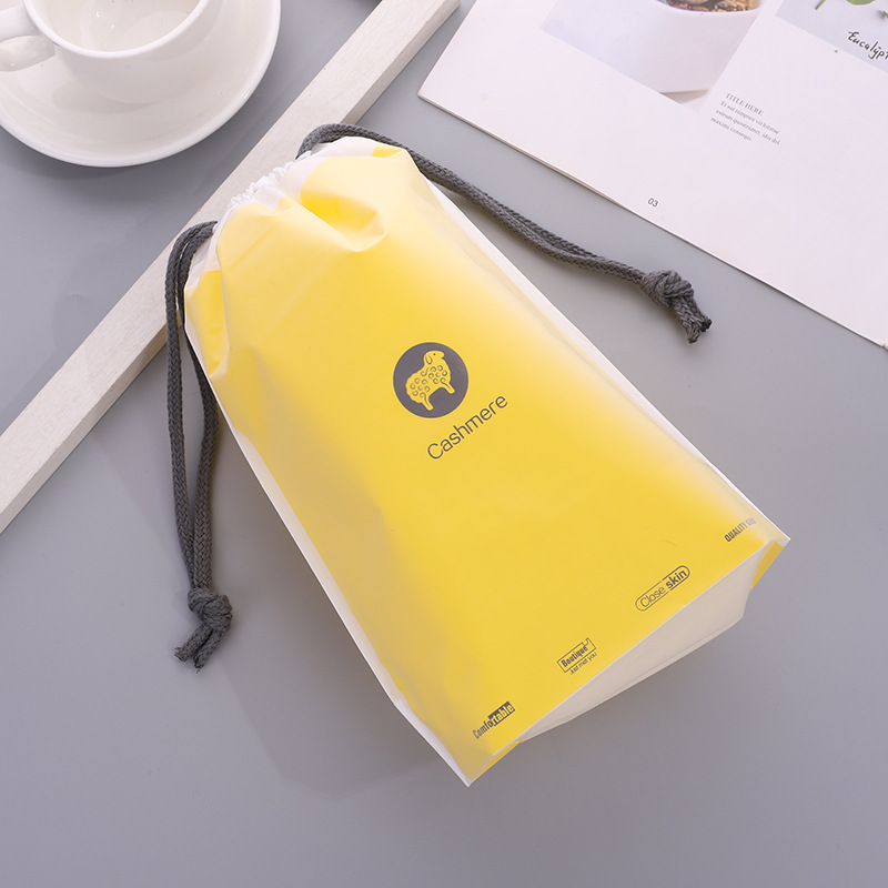 双层穿绳袋服装袜子抽绳收纳袋 拉绳收口塑料包装袋现货厂家直供