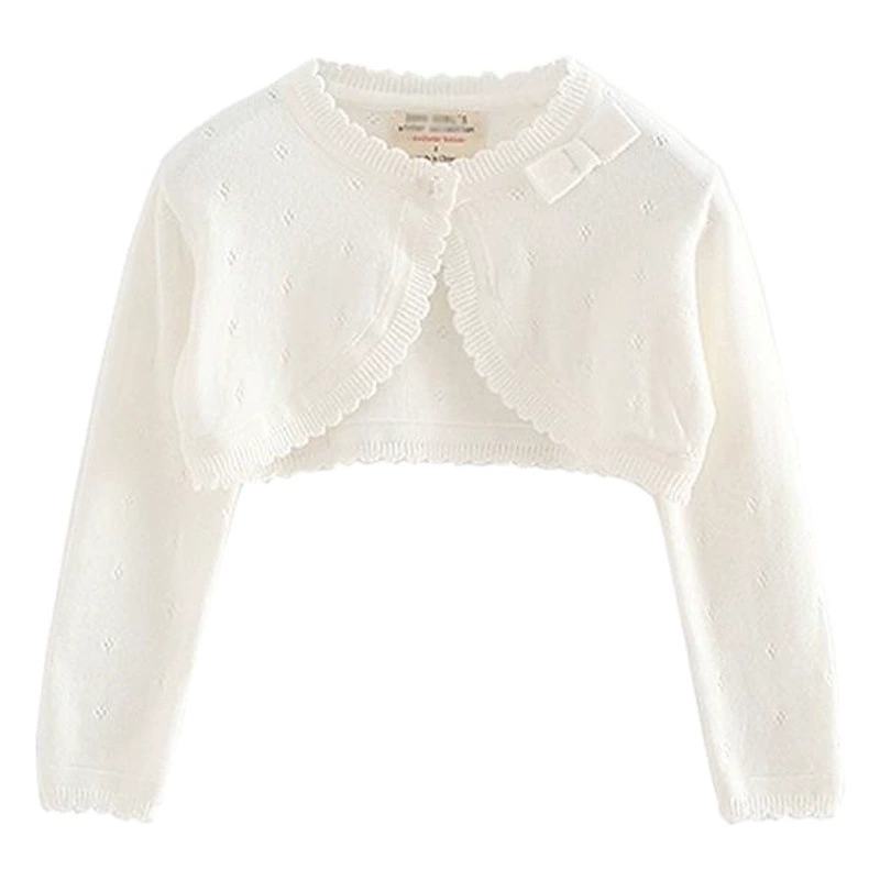 Поколение корейских бантов, Детский Маленький платок, Детская рубашка-кондиционер, летний вязаный кардиган для девочек, пальто