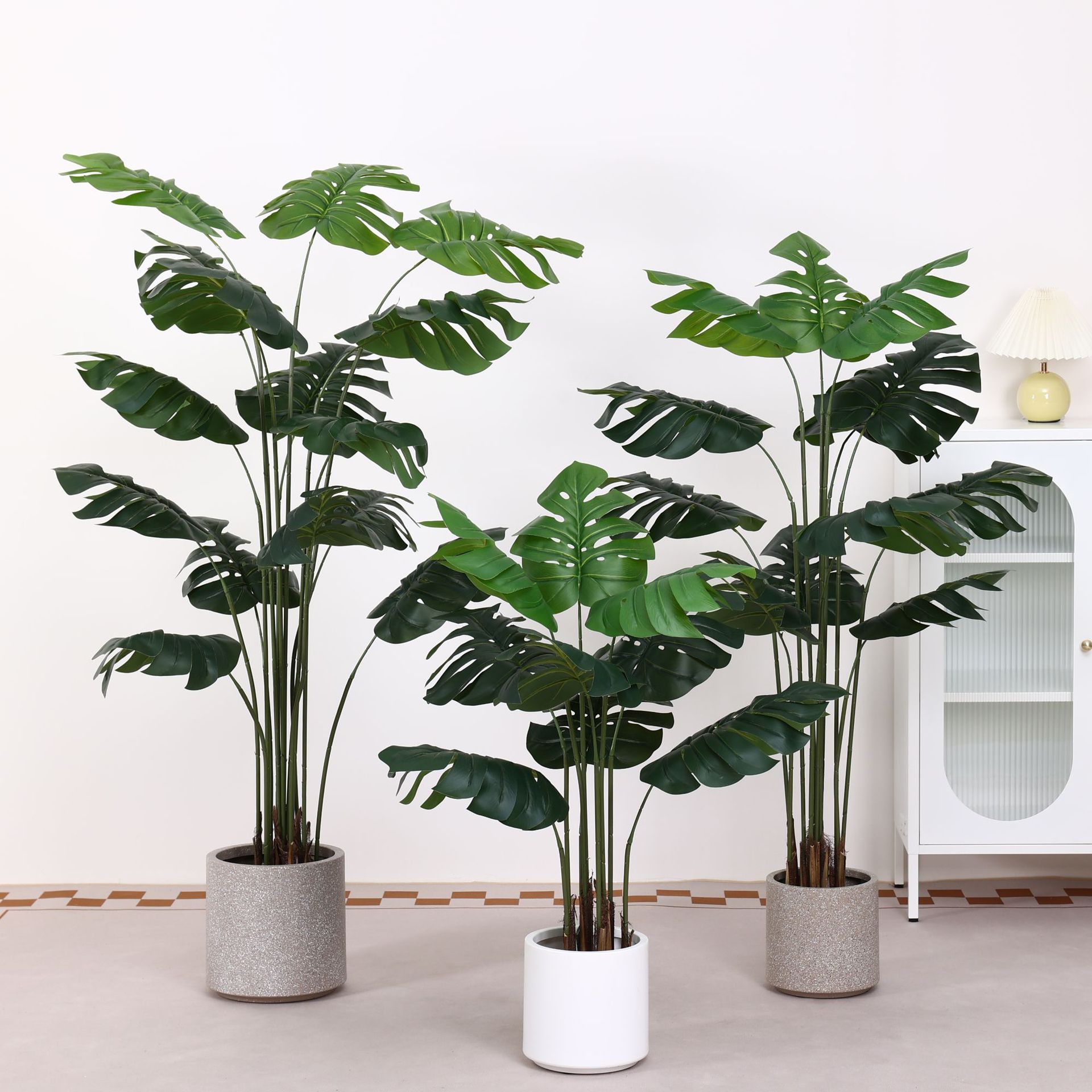 Decoración interior de plantas verdes de simulación de gran tamaño, plátano de bambú, gigantesco, plantas verdes falsas en maceta, paisajismo de plantas de simulación al por mayor image 4