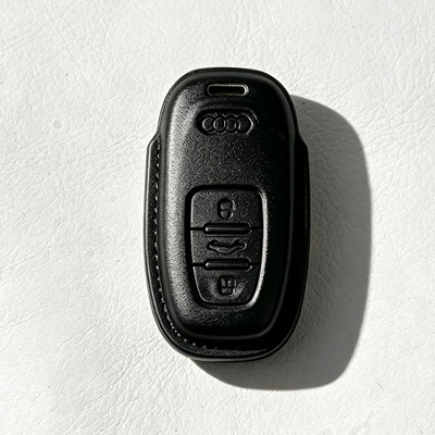 Suitable for Audi A6L Key Cover, Car key bag - type-c-black-leather-case-separate-key-case