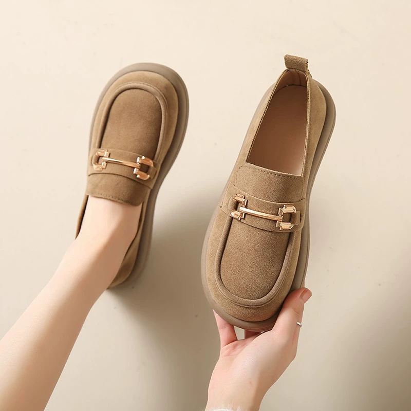 Лоферы без шнуровки больших размеров с низким вырезом, женская верхняя одежда 2024 года, весна и осень, Новая удобная повседневная обувь на плоской подошве