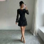 修身新款春秋季跨境连衣裙
