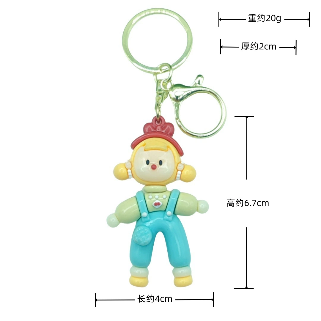 Cartoon keychain, bag decoration, creative car keys, creative gift