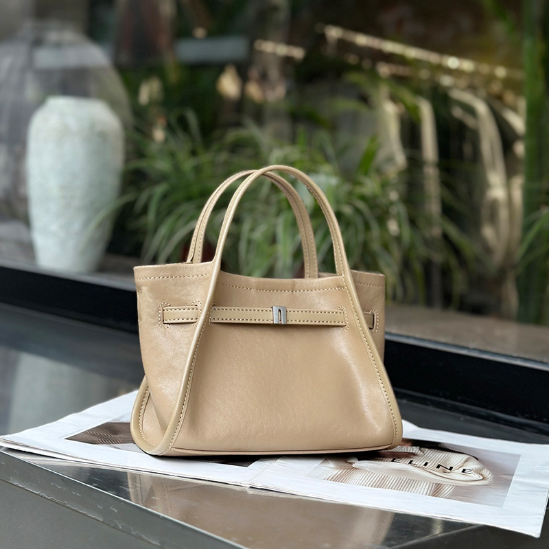 Niche Tote Bag 2026 New Arrival Top Grain Cowhide Leather Handbag Basket Bag Crossbody Bag Luxury Genuine Leather Small Bag - Thumbnail 7