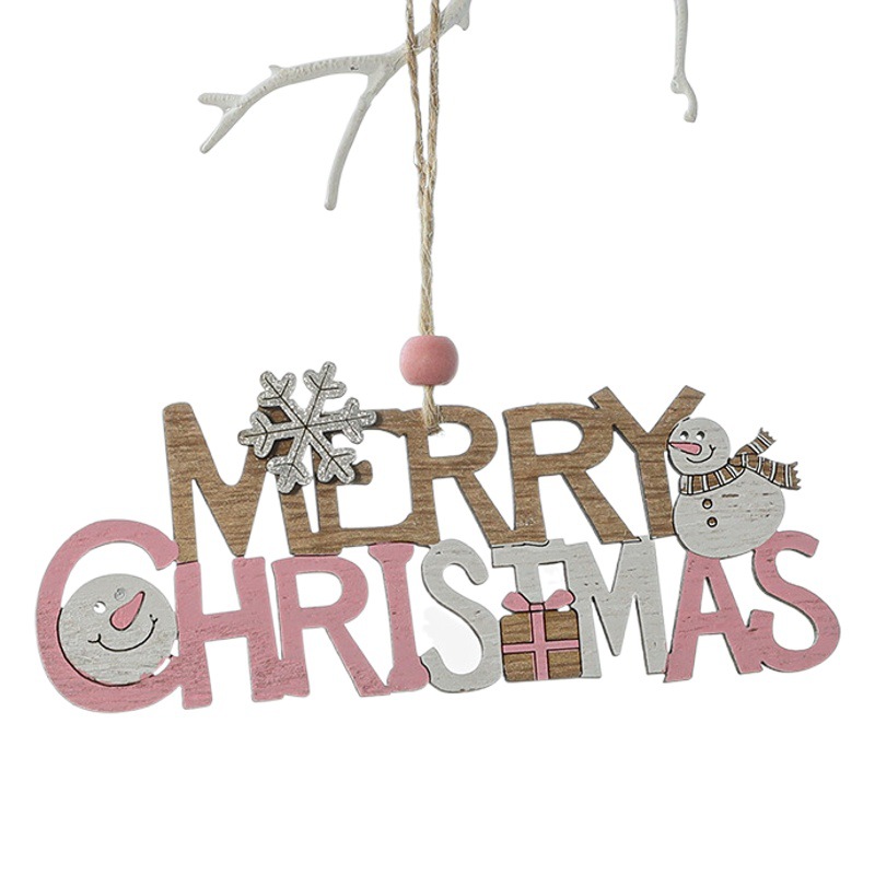 Hong Kong Heng Navidad Inglés carta tarjeta colgante Feliz Navidad árbol de Navidad colgante decoraciones navideñas