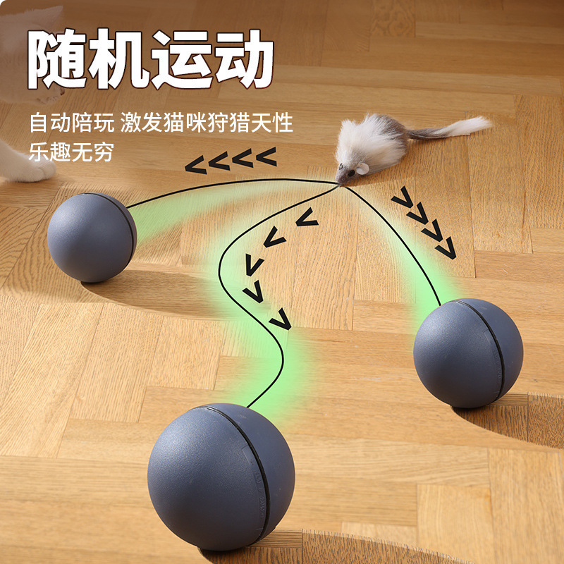 新しいタイプの猫の自動ローリングボールペットのおもちゃは自動的にボールを転がして猫のボールのペット用品のアマゾンの卸売りを笑わせます。|undefined