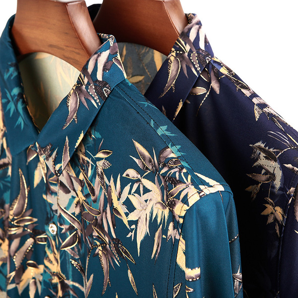 Fashionable casual silk shirt