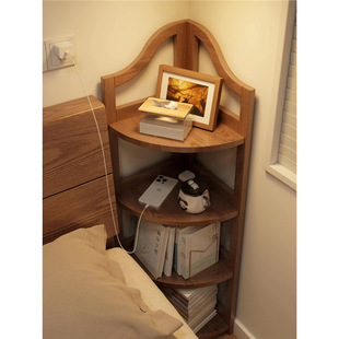 Bedside Corner Cabinet Bedroom Study Storage Rack Living Room Floor-Standing Storage Cabinet Modern Simple Multi-Layer Triangular Corner Cabinet