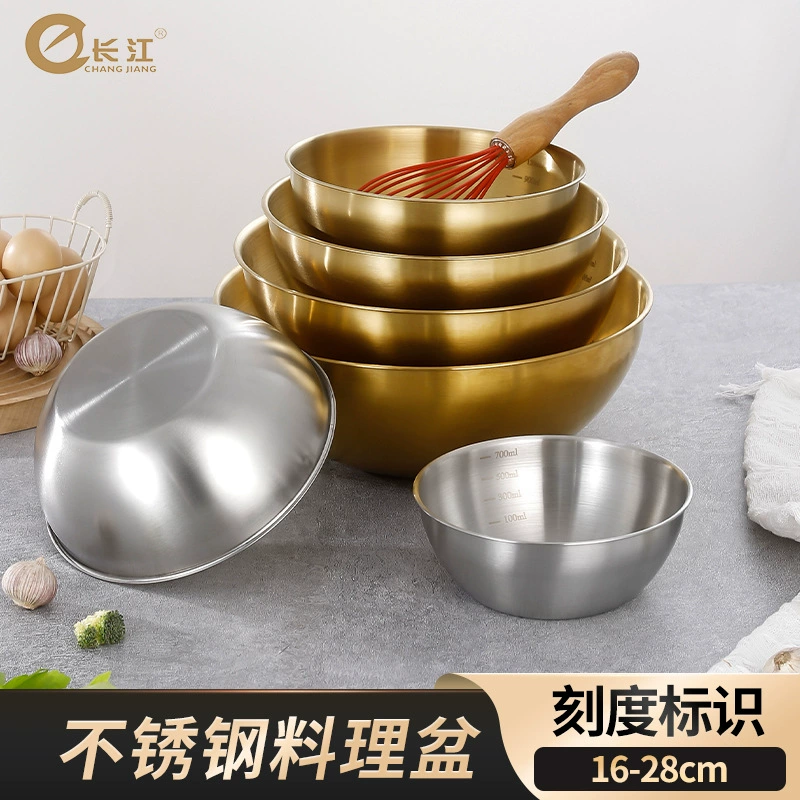 Заводские продажи таз из нержавеющей стали для приготовления пищи Японский бытовой таз утолщенный таз для смешивания и таз чаша для яиц салат для выпечки