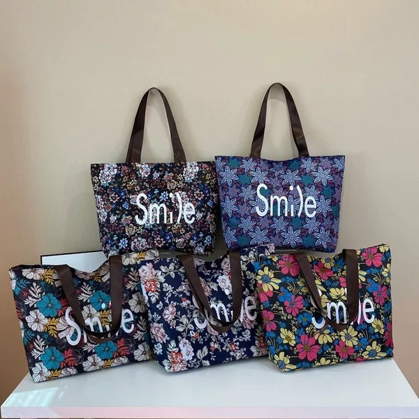 Tote Bag, Waterproof and Thickened, Portable Grocery Bag, Foldable Supermarket Large-Capacity Shopping Bag