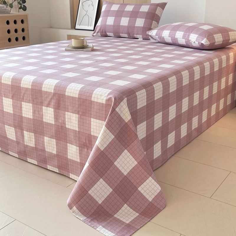 Sábana de tela gruesa vieja de algodón puro pieza individual 100 algodón engrosamiento lino dormitorio pieza individual traje de tres piezas Four Seasons Universal New