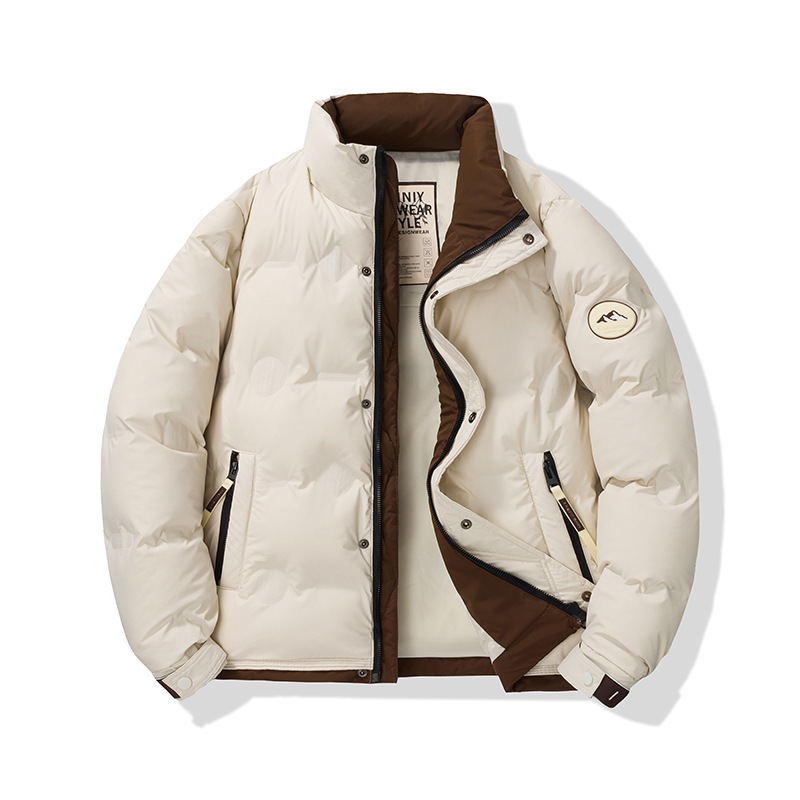 Winter New Down Jacket Men's Short Fake Two-piece Fashionable National Style Vertical Collar Men's Light Business Casual All-match Jacket Winter New Down Jacket Men's Short Fake Two-piece Fashionable National Style Vertical Collar Men's Light Business Casual All-match Jacket