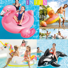 INTEX儿童水上充气座骑游泳池水上玩具浮排游泳圈水上玩具代发PVC
