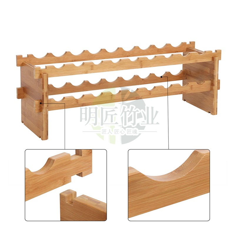 18-Bottle Stackable Wine Displ